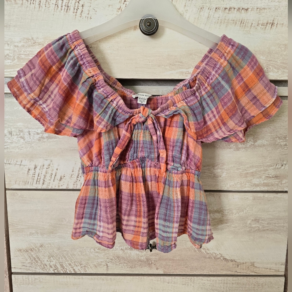 American Eagle Raffle crop top